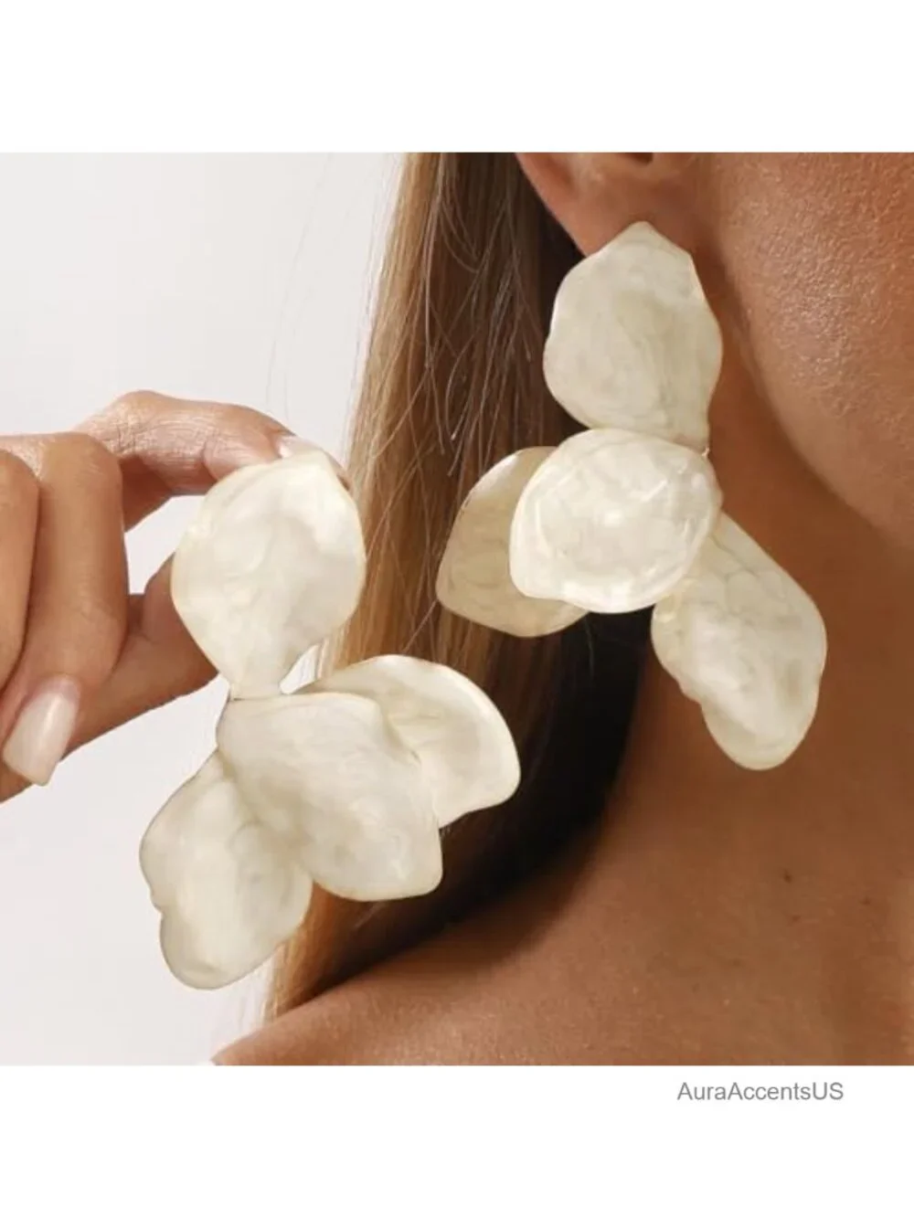 Flower Statement Earrings Women Chunky Drop Floral Stud Jewelry Trendy
